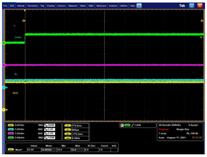 CH1: Vbus電壓，CH2: D+，CH3: D-，CH4: Vbus電流