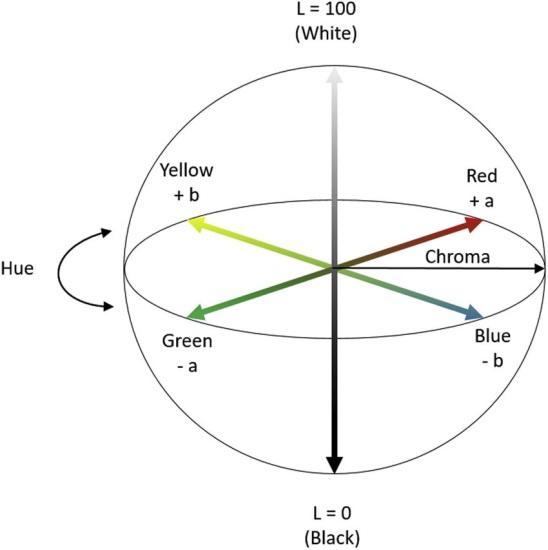 CIE L*a*b* 是常用來描述人眼可見的所有顏色最完備的色彩模型