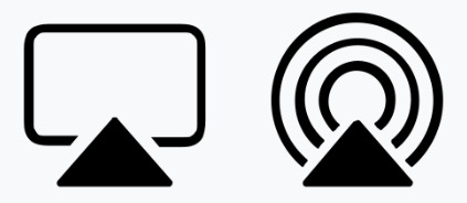 AirPlay 2，左圖是AirPlay video，右圖是AirPlay audio